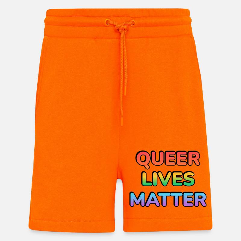 Queer Lives Matter Regenbogen - Shorts - made by SPREAD - SUNSET ORANGE
