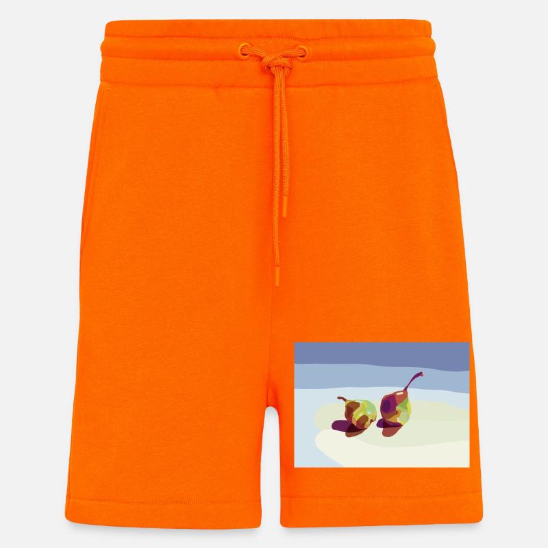 Abstrakte Birnen am Strand - Shorts - made by SPREAD - SUNSET ORANGE