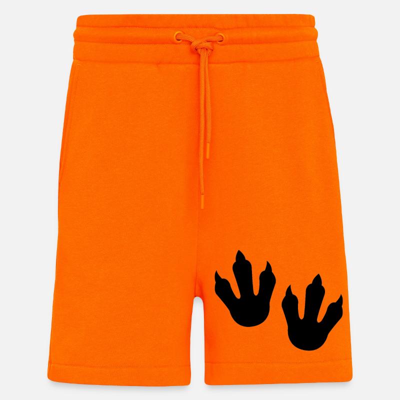 Dinosaur Footprints - Shorts - made by SPREAD - SUNSET ORANGE