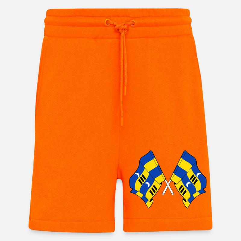 Crossed Ameland Flags – Island Pride - Shorts - made by SPREAD - SUNSET ORANGE