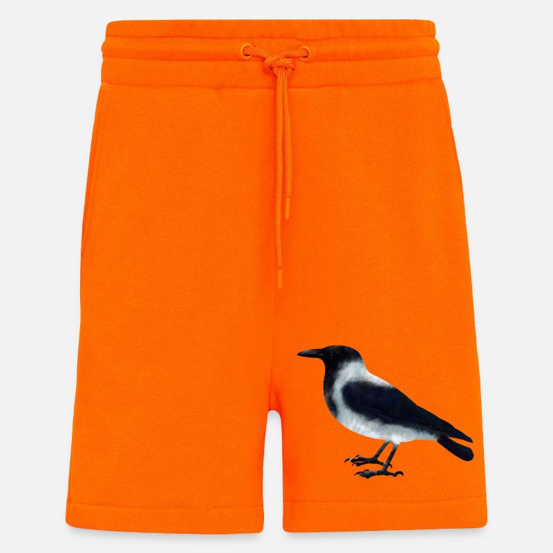 Hooded crow - Shorts - made by SPREAD - SUNSET ORANGE