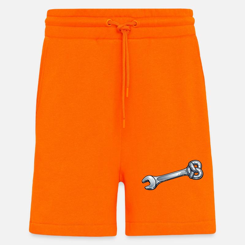 Pretzel Adjustable Wrench - Shorts - made by SPREAD - SUNSET ORANGE