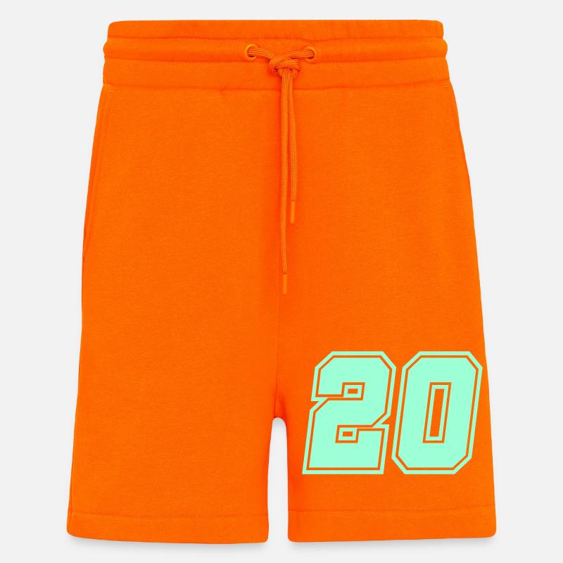 20- - Short bio décontracté fabriqué en UE - SUNSET ORANGE