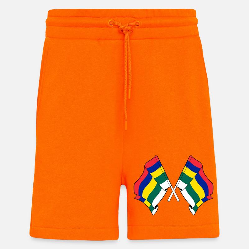 Crossed Terschelling Flags – Island Pride - Shorts - made by SPREAD - SUNSET ORANGE