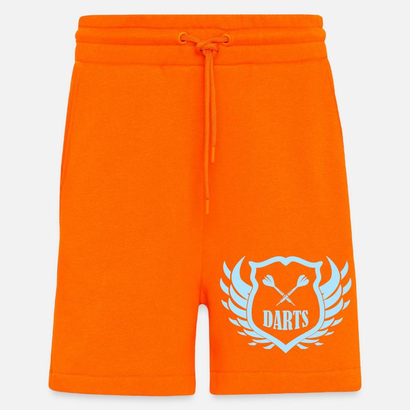 Darts Schild Emblem Flügeln - Shorts - made by SPREAD - SUNSET ORANGE