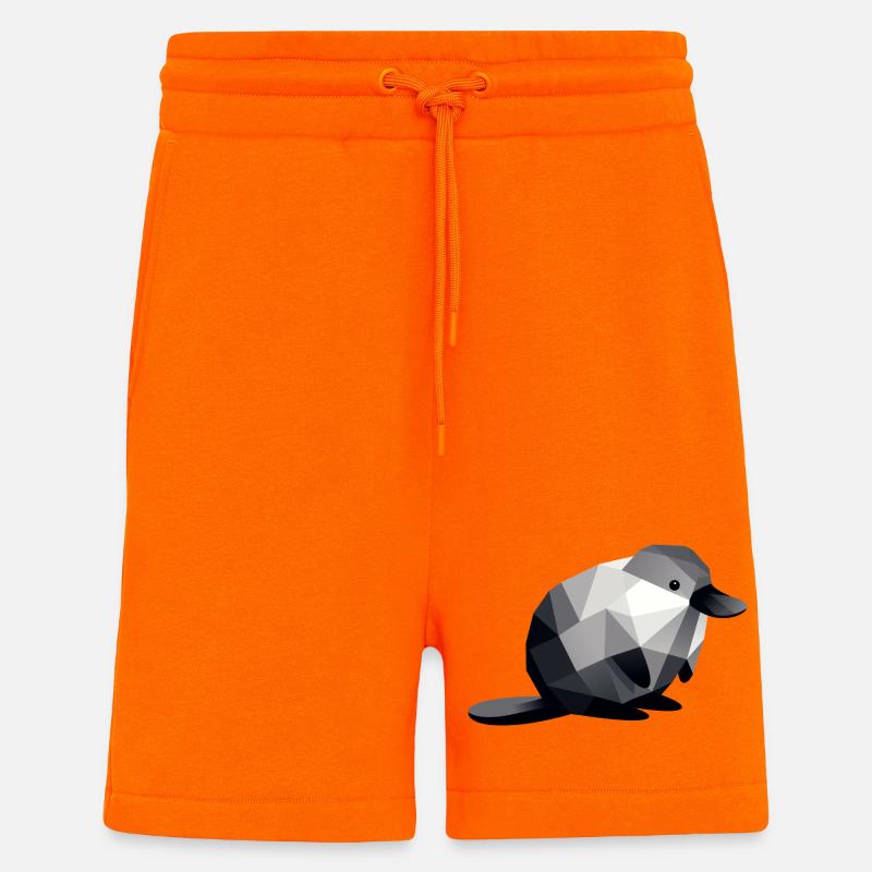 ornithorynque - Short bio décontracté fabriqué en UE - SUNSET ORANGE