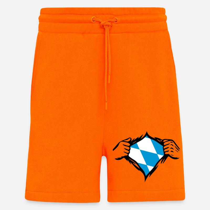 Bavaria Bavarian Flag Flag - Shorts - made by SPREAD - SUNSET ORANGE