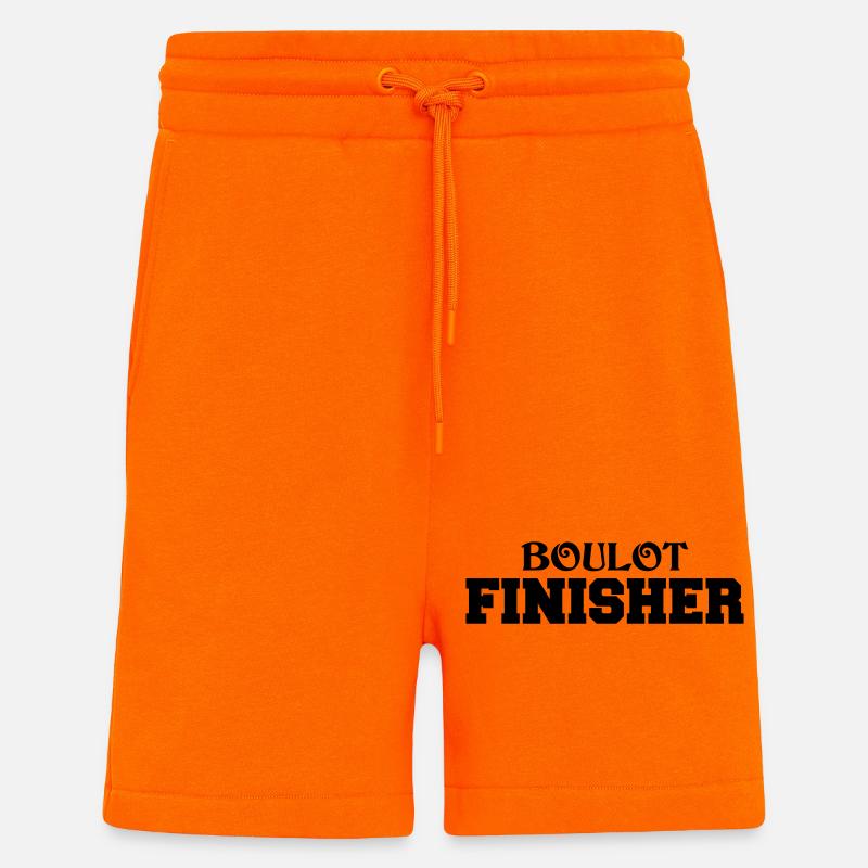 Boulot Finisher - Short bio décontracté fabriqué en UE - SUNSET ORANGE