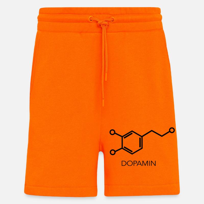 Dopamin Molekül Wissenschaft Design - Shorts - made by SPREAD - SUNSET ORANGE