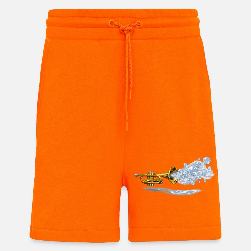 Aqua Brass Burst - Shorts - made by SPREAD - SUNSET ORANGE