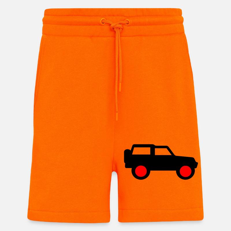 Voiture - Short bio décontracté fabriqué en UE - SUNSET ORANGE