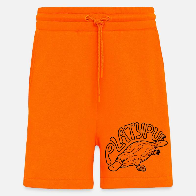 Ornithorynque - Short bio décontracté fabriqué en UE - SUNSET ORANGE