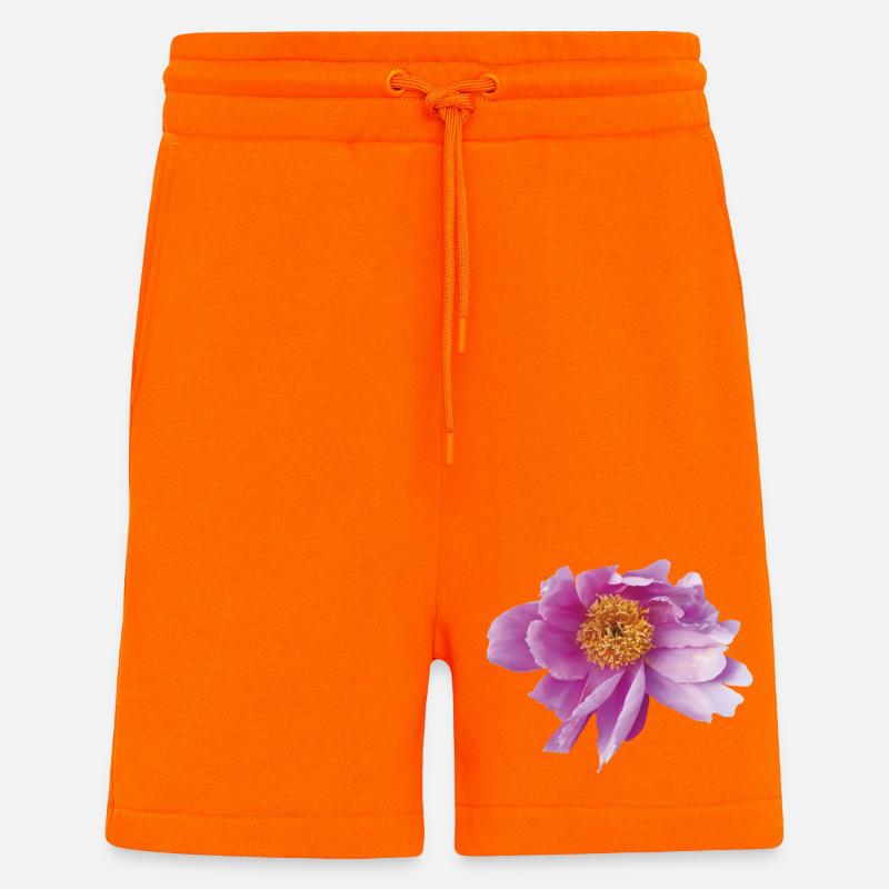 Peony_Dancing_in_Wind - Short bio décontracté fabriqué en UE - SUNSET ORANGE