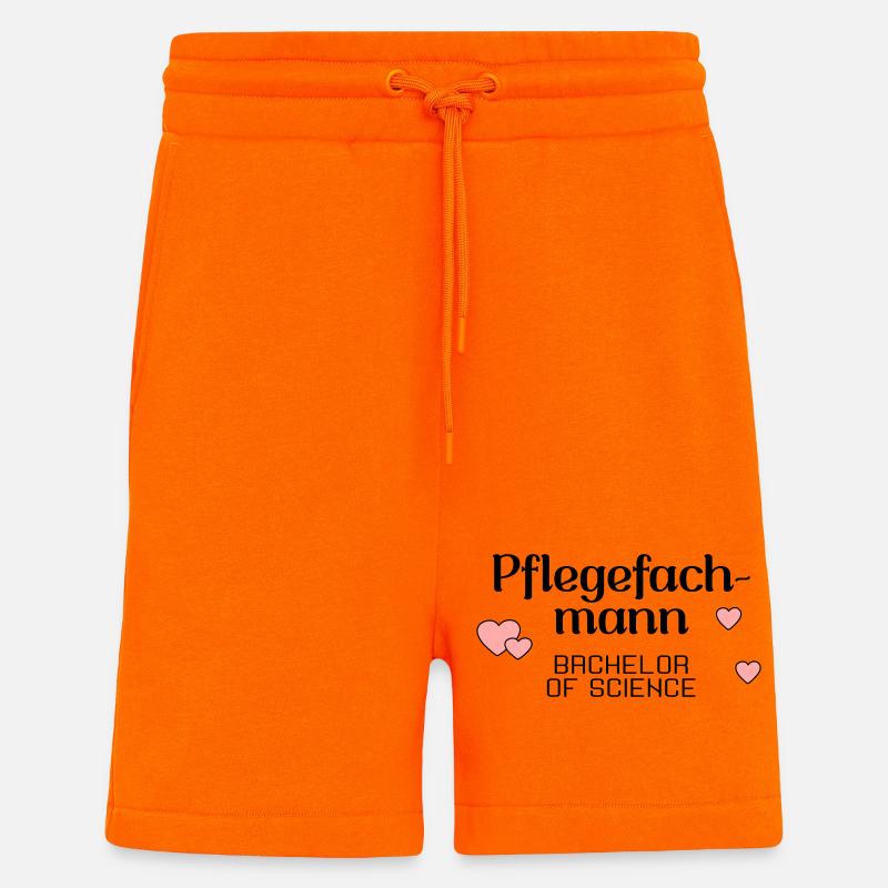 Pflegefachmann Studium Abschluss - Shorts - made by SPREAD - SUNSET ORANGE