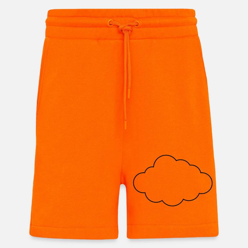 Résumé du nuage - Short bio décontracté fabriqué en UE - SUNSET ORANGE