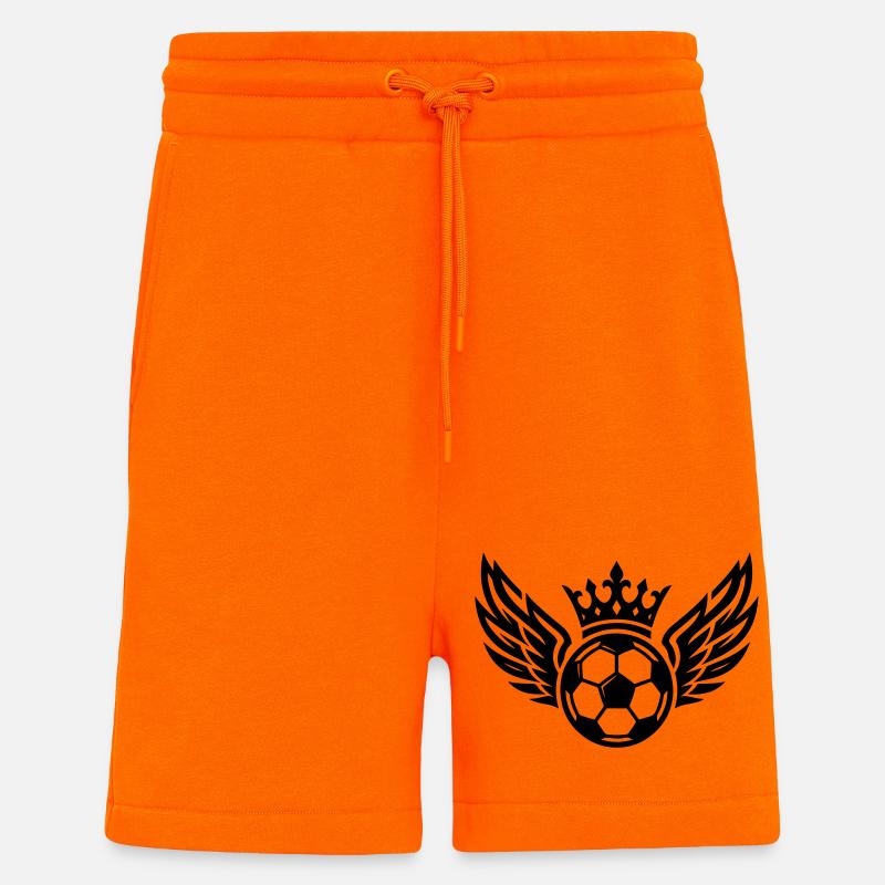 Fussball Wappen Krone Symbol - Shorts - made by SPREAD - SUNSET ORANGE