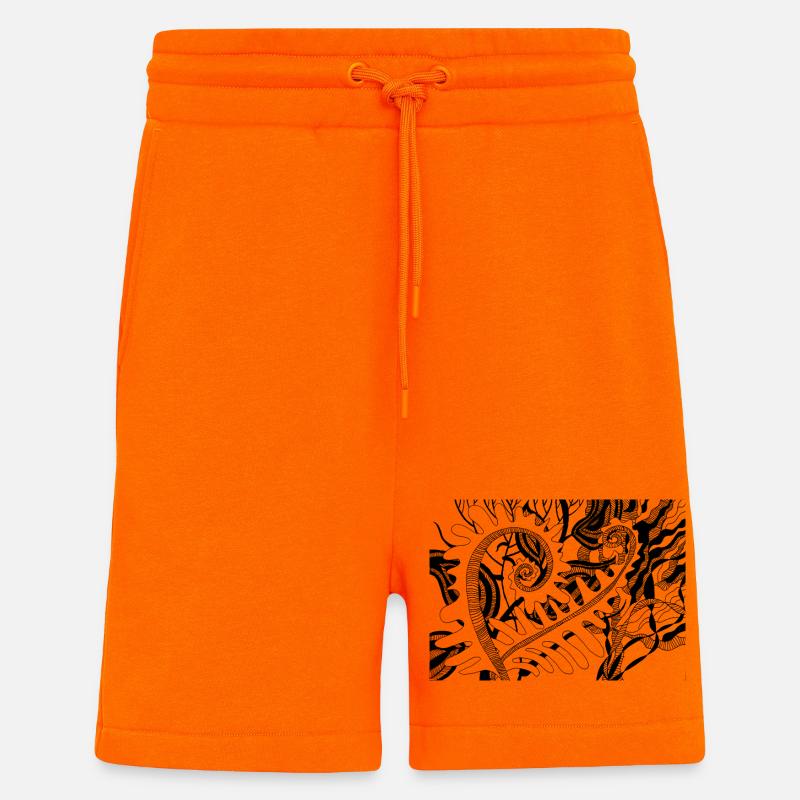 Fougère - Short bio décontracté fabriqué en UE - SUNSET ORANGE