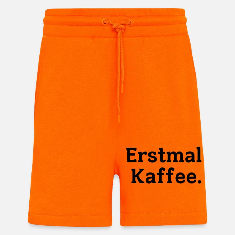 Erstmal Kaffee Spruch - Shorts - made by SPREAD - SUNSET ORANGE