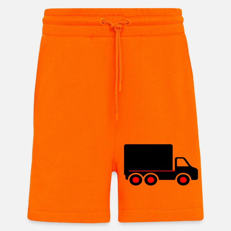 camion - Short bio décontracté fabriqué en UE - SUNSET ORANGE