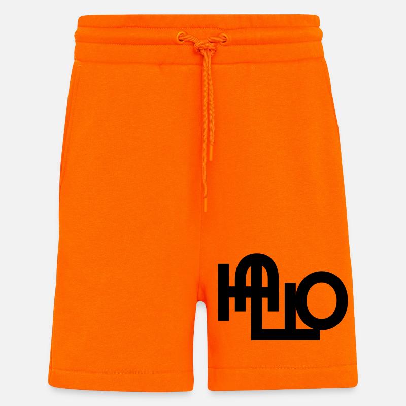 Bonjour, bienvenue - Short bio décontracté fabriqué en UE - SUNSET ORANGE