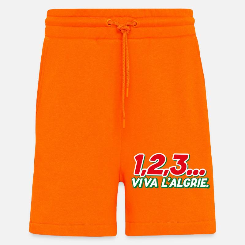 123 viva l'Algérie - Short bio décontracté fabriqué en UE - SUNSET ORANGE