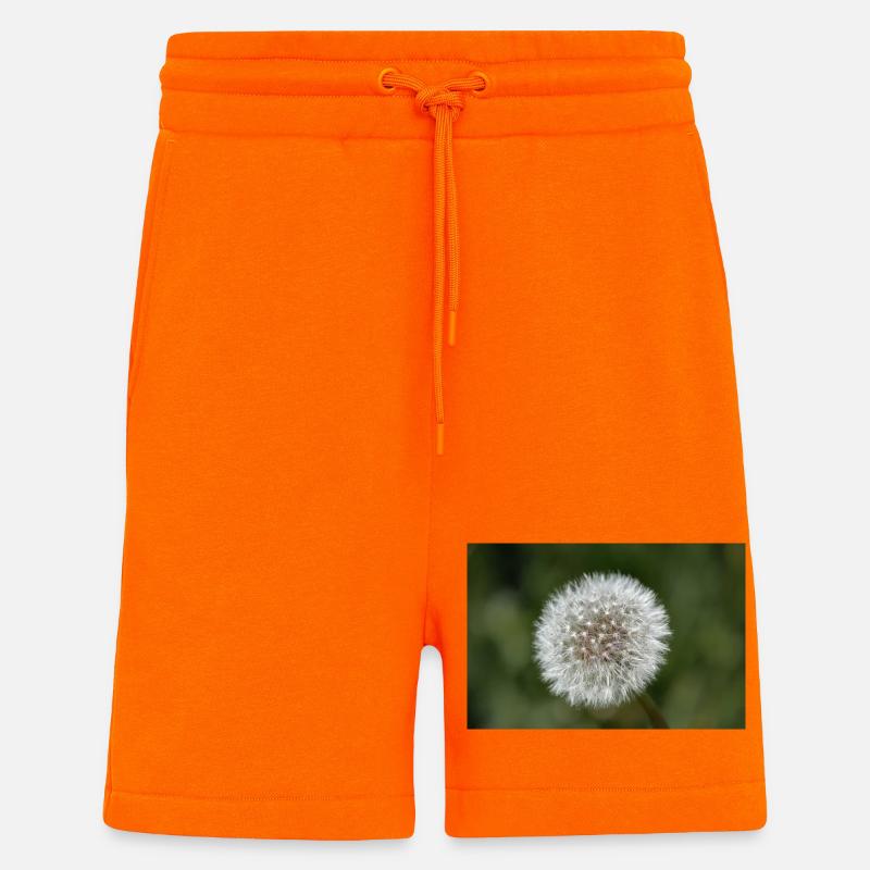 Gros plan d’un pissenlit - affiche. - Short bio décontracté fabriqué en UE - SUNSET ORANGE