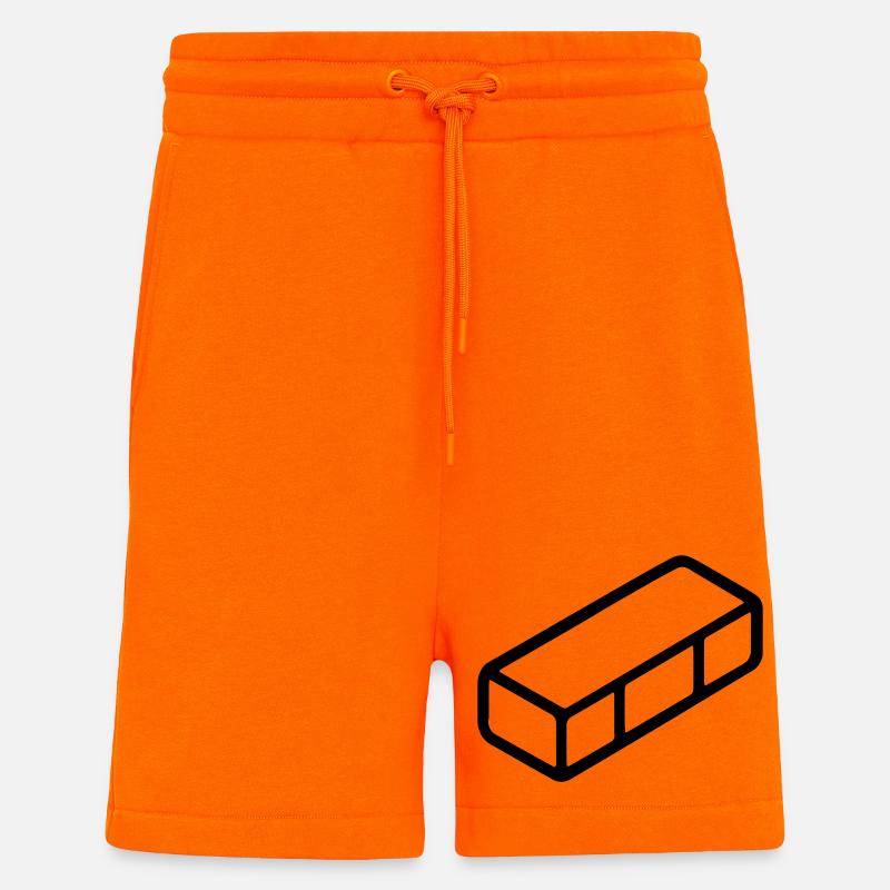 brique - Short bio décontracté fabriqué en UE - SUNSET ORANGE