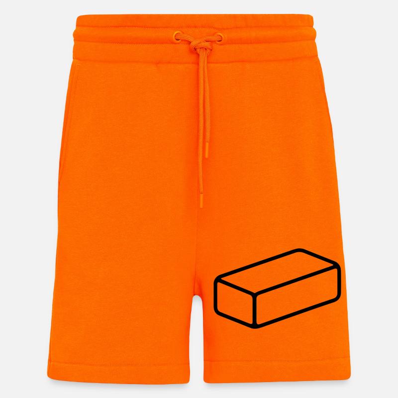 brique - Short bio décontracté fabriqué en UE - SUNSET ORANGE