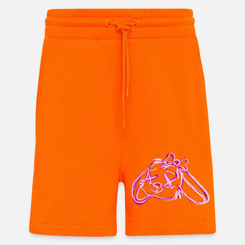 Rose Lapin Mort - Short bio décontracté fabriqué en UE - SUNSET ORANGE