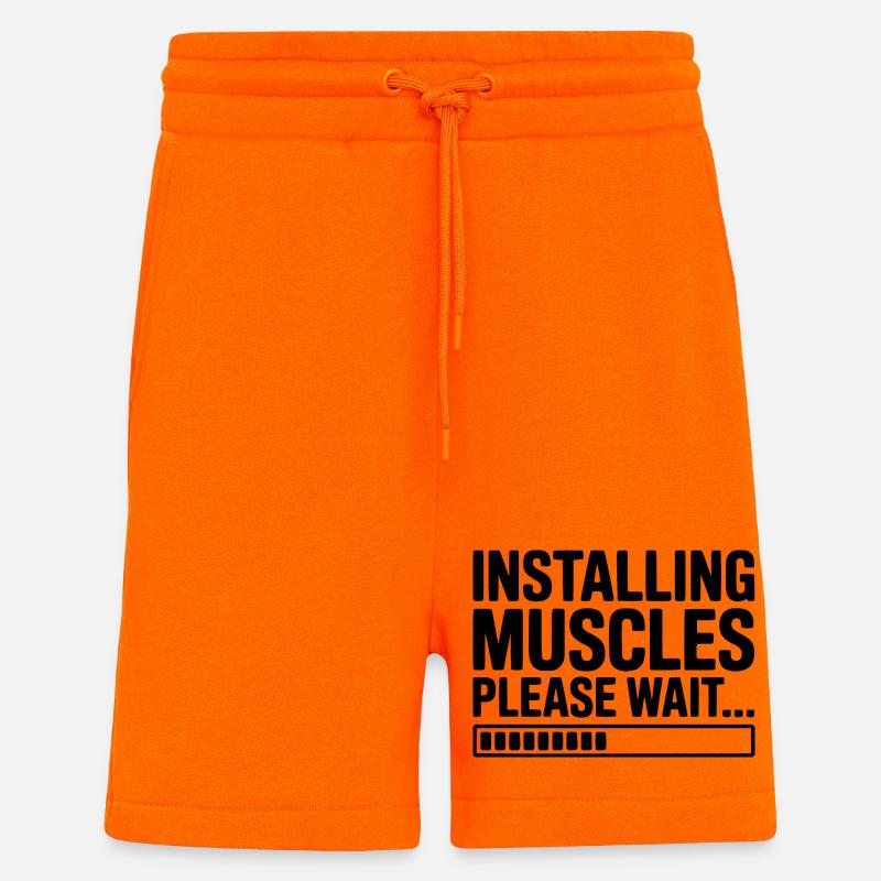 Installing Muscles Please Wait... - Shorts - made by SPREAD - SUNSET ORANGE