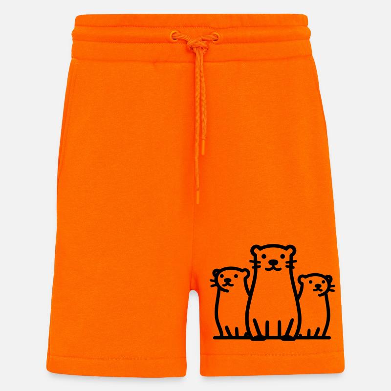 loutre - Short bio décontracté fabriqué en UE - SUNSET ORANGE