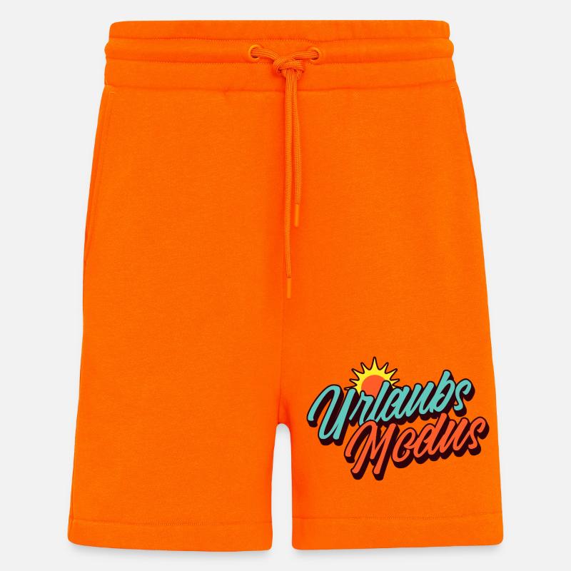 Urlaubsmodus Retro Sommer Sonne Design - Shorts - made by SPREAD - SUNSET ORANGE