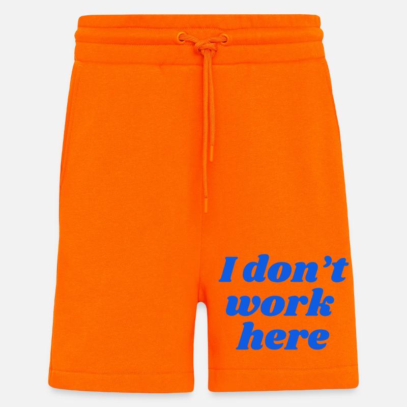 I don't work here - Shorts - made by SPREAD - SUNSET ORANGE