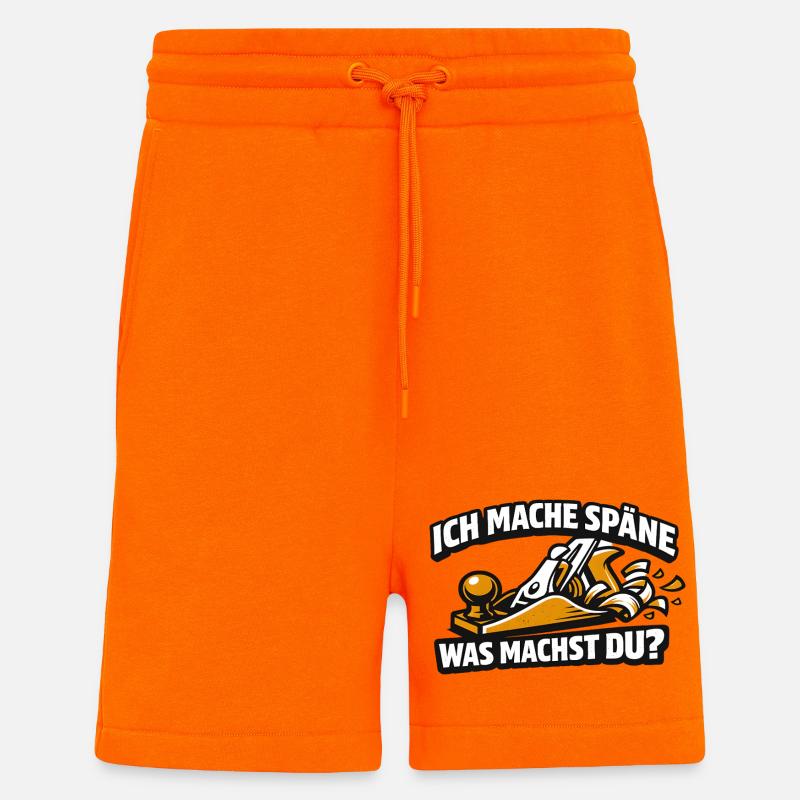 Ich mache Späne Was Machst Du - Shorts - made by SPREAD - SUNSET ORANGE