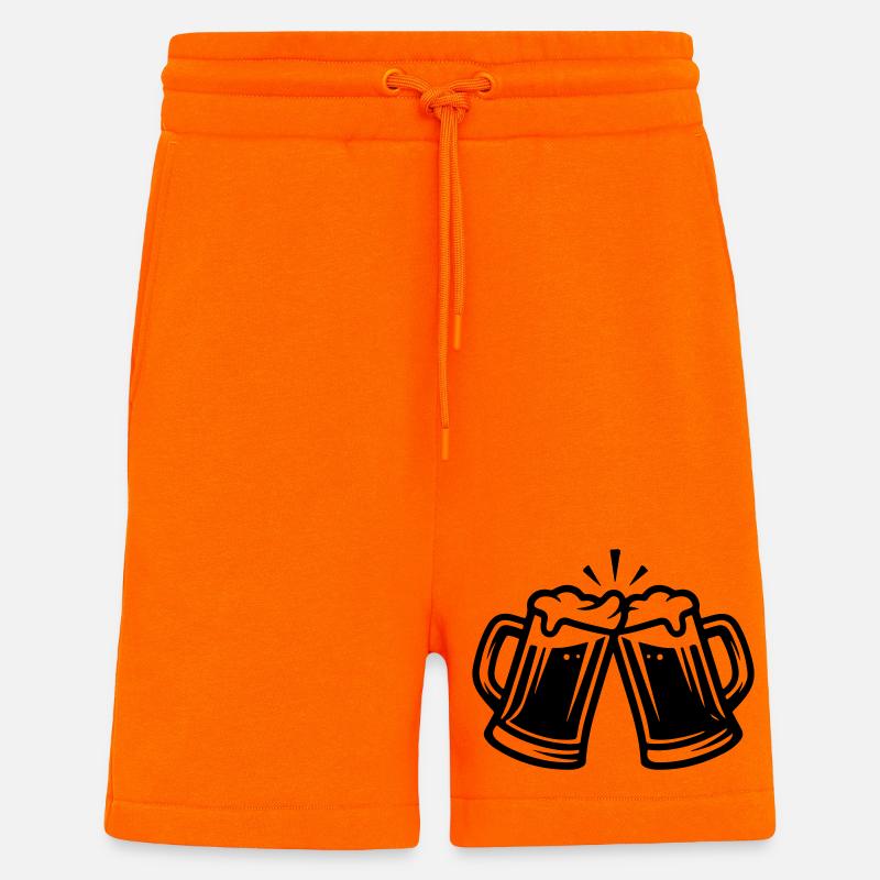 Bier Anstoßen Bierkrug - Shorts - made by SPREAD - SUNSET ORANGE