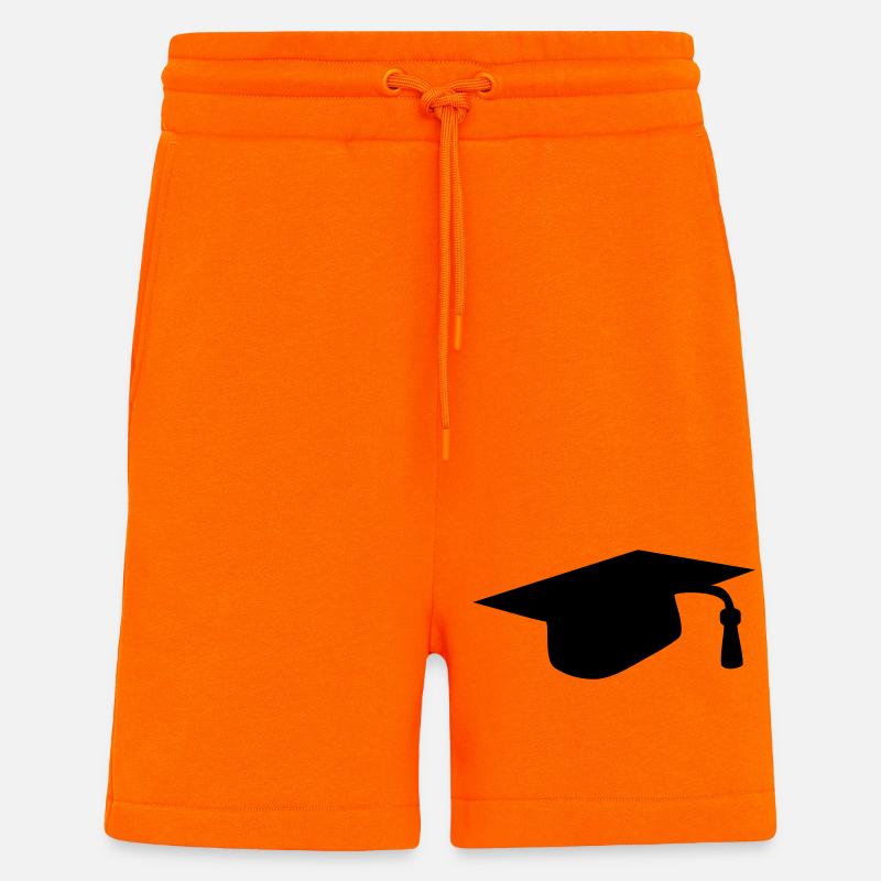 Casquette de remise des diplômes - Short bio décontracté fabriqué en UE - SUNSET ORANGE
