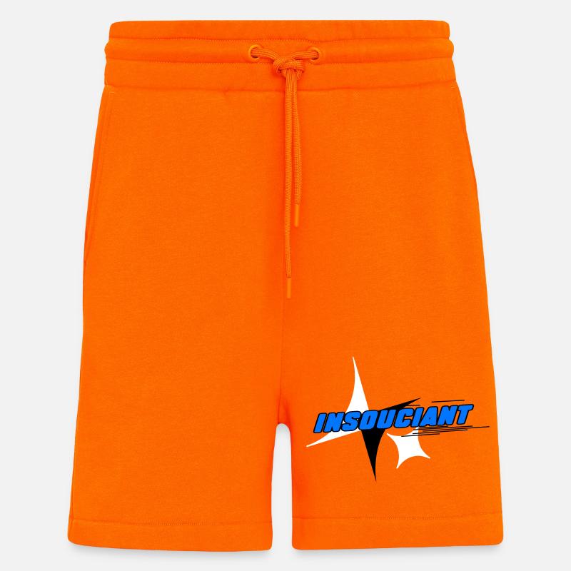 Insouciant Bleu Dynamique - Short bio décontracté fabriqué en UE - SUNSET ORANGE
