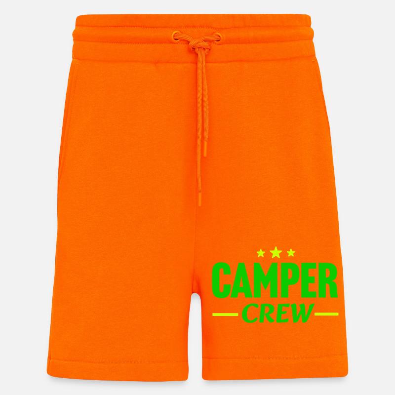 Équipe camping-campeur - Short bio décontracté fabriqué en UE - SUNSET ORANGE