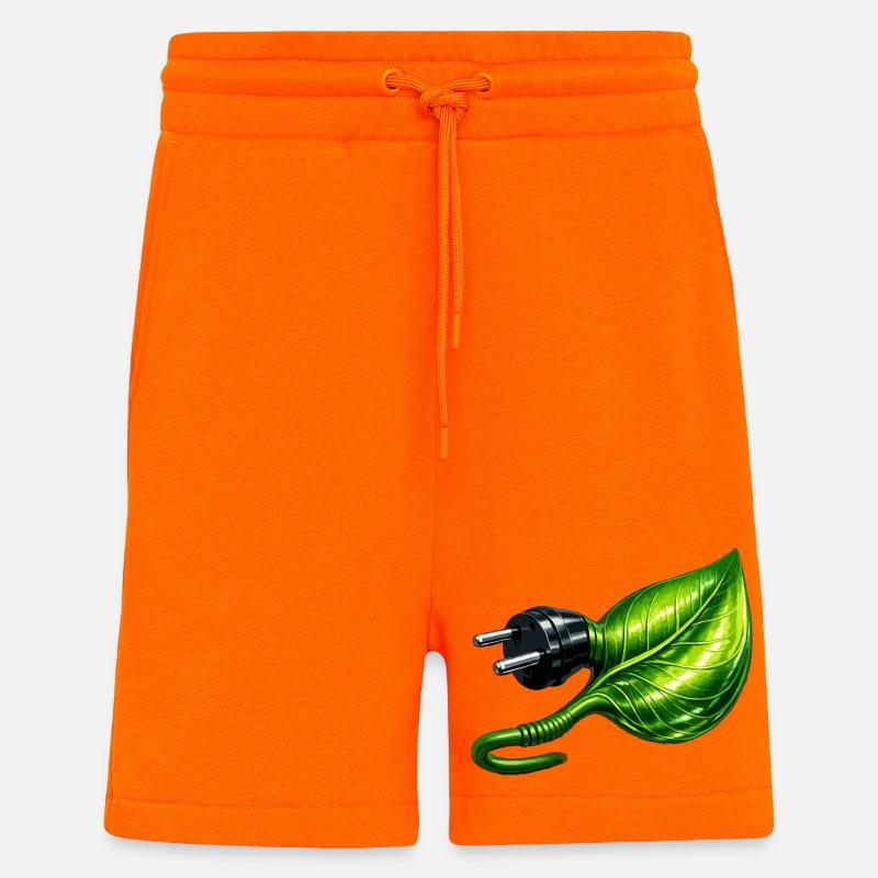 Fiche énergétique verte - Short bio décontracté fabriqué en UE - SUNSET ORANGE