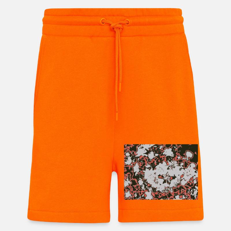 Red Nebula Abstract Pattern - Shorts - made by SPREAD - SUNSET ORANGE