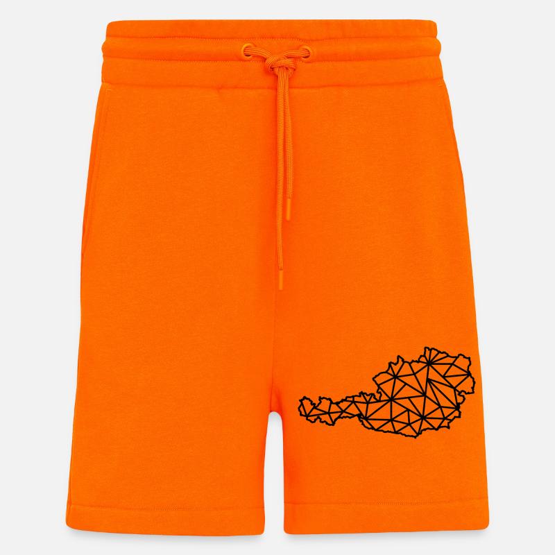 Autriche - Short bio décontracté fabriqué en UE - SUNSET ORANGE