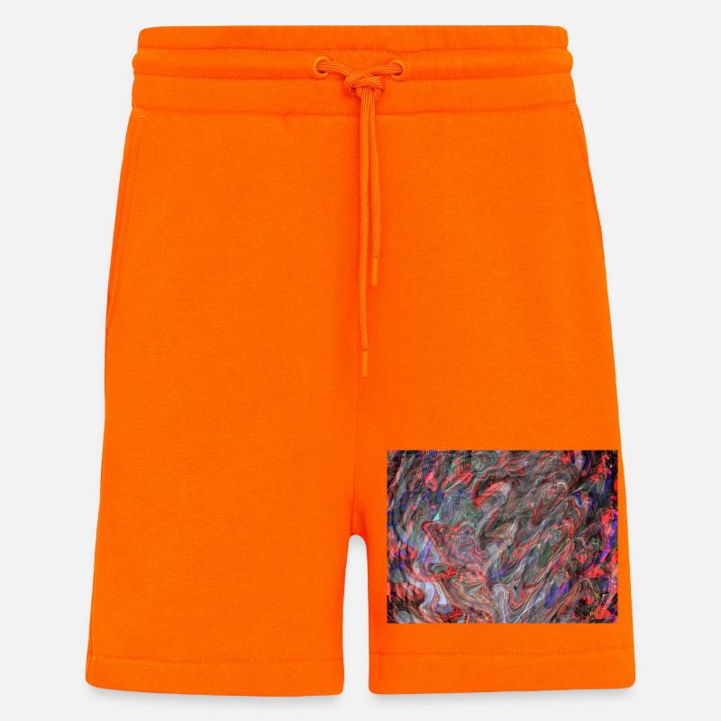 Farbwirbel Marmormuster - Shorts - made by SPREAD - SUNSET ORANGE