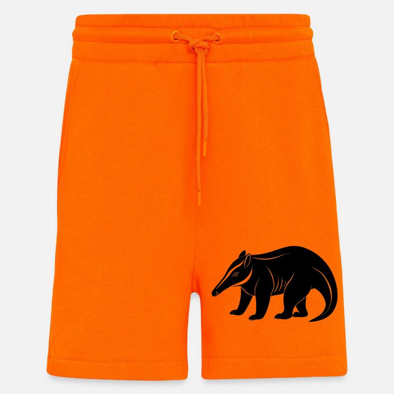 Fourmilier géant - Short bio décontracté fabriqué en UE - SUNSET ORANGE