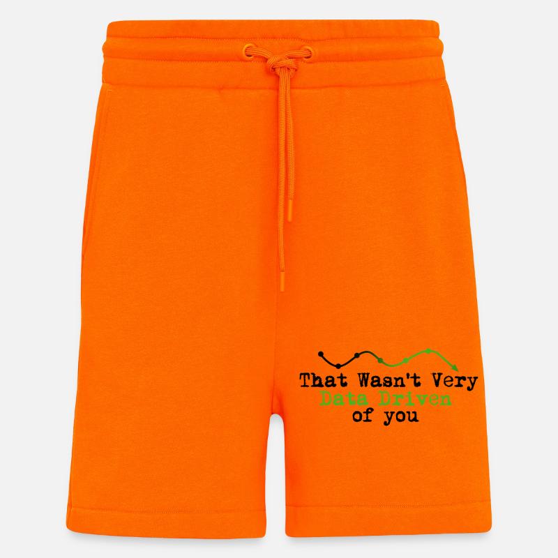 Data Driven Graphline Logo - Shorts - made by SPREAD - SUNSET ORANGE