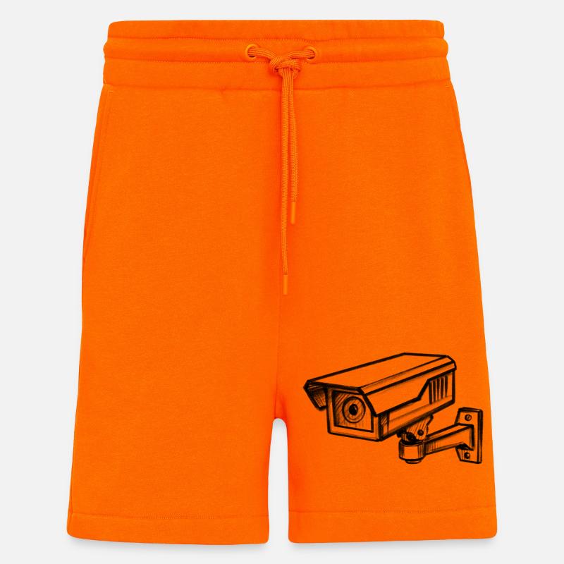 Security Camera Security - Illusionration - Shorts - made by SPREAD - SUNSET ORANGE