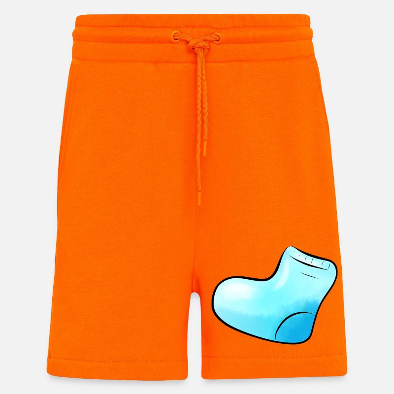 blue sock - Shorts - made by SPREAD - SUNSET ORANGE