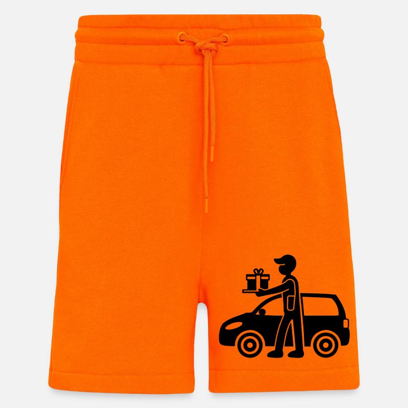Package Service Delivery - Shorts - made by SPREAD - SUNSET ORANGE