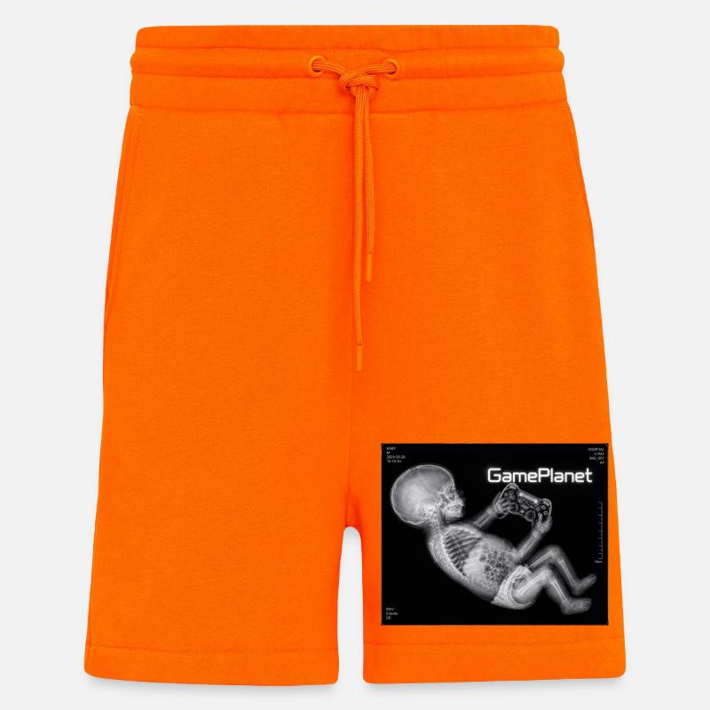 X-ray baby with game controller - Shorts - made by SPREAD - SUNSET ORANGE