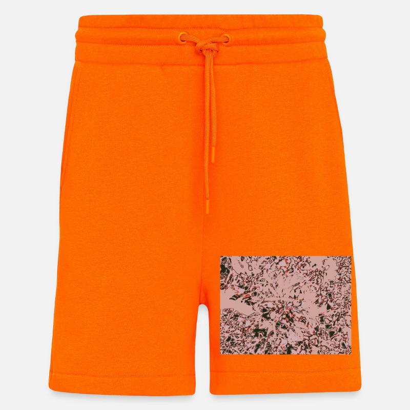 Rose Vines Abstract Pattern - Shorts - made by SPREAD - SUNSET ORANGE