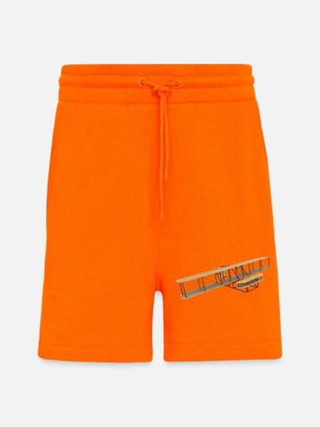 Wright brothers' plane - Shorts - made by SPREAD - SUNSET ORANGE